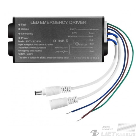 Avarinis akumuliatoriaus komplektas EM-3-40W Eurolight