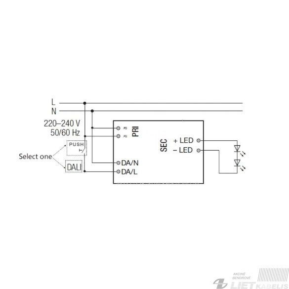 Maitinimo šaltinis LS-80-24 DALI2 LI, 80W, 24V, IP20, dimeriuojamas, Eagerise 1