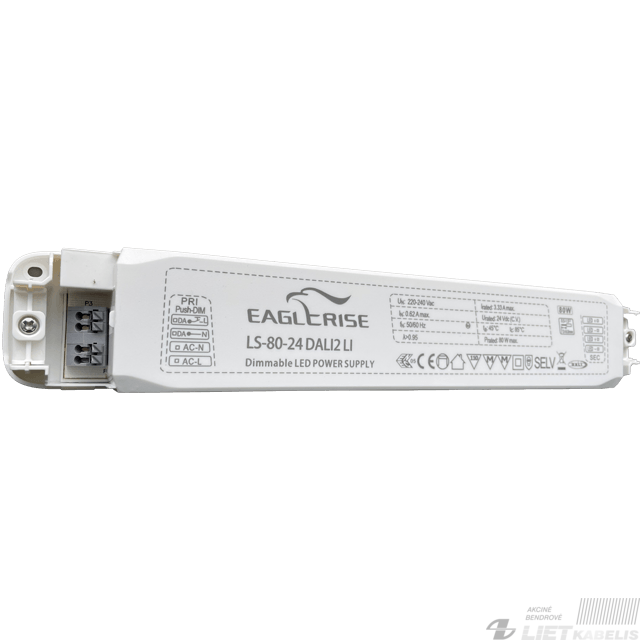 Maitinimo šaltinis LS-80-24 DALI2 LI, 80W, 24V, IP20, dimeriuojamas, Eagerise Maitinimo šaltinis LS-80-24 DALI2 LI, 80W, 24V, IP20, dimeriuojamas, Eagerise