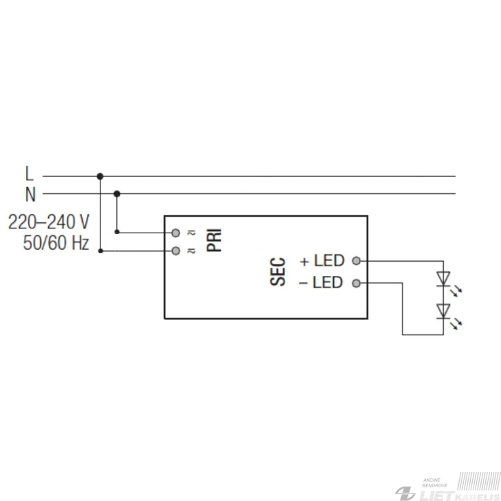 Maitinimo šaltinis LS-60-24LI1, 60W, 24V, IP20, Eaglerise 2
