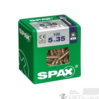 Medvaržtis SPAX  5.0x35 Z2 geltonas