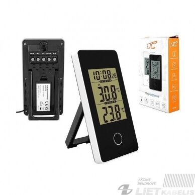Meteorologinė stotelė 2xAAA, juoda, LTC Meteorologinė stotelė 2xAAA, juoda, LTC
