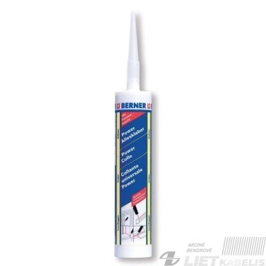 Montavimo klijai Power balti 290ml, Berner Montavimo klijai Power balti 290ml, Berner