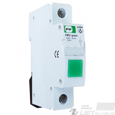 Modulinė indikacinė lemputė FMI3 žalia 230V EVO, PF Modulinė indikacinė lemputė FMI3 žalia 230V EVO, PF