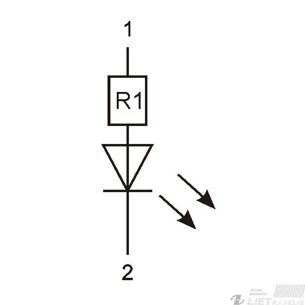 Modulinė signalinė lemputė FMI3, raudona, PF 1 Modulinė signalinė lemputė FMI3, raudona, PF 1