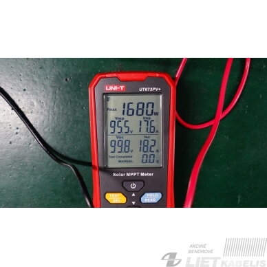 MPPT testeris, 5-1800W, 0-20A, 12-150VDC, rankinis/auto režimas, Bluetooth, UNI-T 2