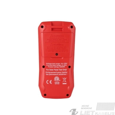 MPPT testeris, 5-1800W, 0-20A, 12-150VDC, rankinis/auto režimas, Bluetooth, UNI-T 6 MPPT testeris, 5-1800W, 0-20A, 12-150VDC, rankinis/auto režimas, Bluetooth, UNI-T 6