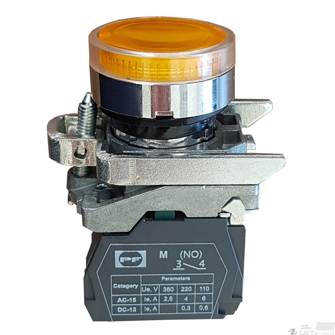 Mygtukinis jungikliai LED FP PCPI 1NO gel. PF Mygtukinis jungikliai LED FP PCPI 1NO gel. PF