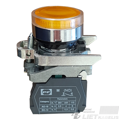 Mygtukinis jungikliai LED FP PCPI 1NO gel. PF