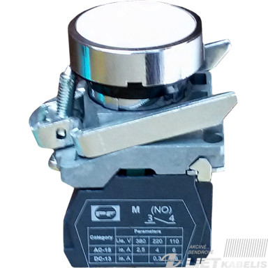 Mygtukinis jungiklis  FP PCP 1NO baltas PF