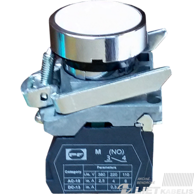 Mygtukinis jungiklis FP PCP 1NO baltas PF Mygtukinis jungiklis FP PCP 1NO baltas PF