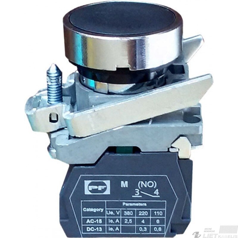 Mygtukinis jungiklis  FP PCP 1NO juodas, PF