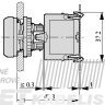 Mygtuko galvutė M22-D-R raudonas Eaton 4 Mygtuko galvutė M22-D-R raudonas Eaton 4