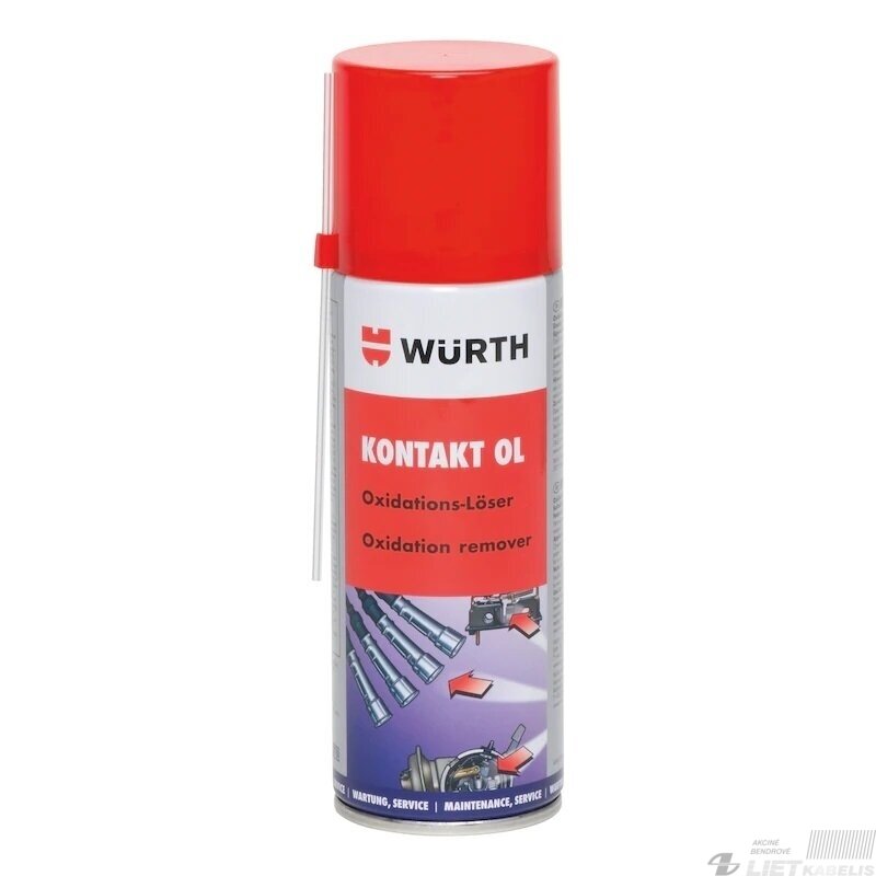 Oksidų ploviklis kontaktams OL ,200ml, WURTH Oksidų ploviklis kontaktams OL ,200ml, WURTH