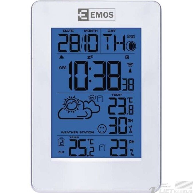 Orų stotelė IN/OUT E3003 (t°C,data,laikas,drėgmė), Emos 1 Orų stotelė IN/OUT E3003 (t°C,data,laikas,drėgmė), Emos 1