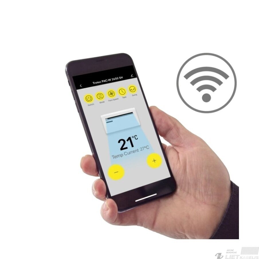 Oro kondicionieriaus PAC-W 2650 SH be išorinio bloko su WI-FI Trotec 13