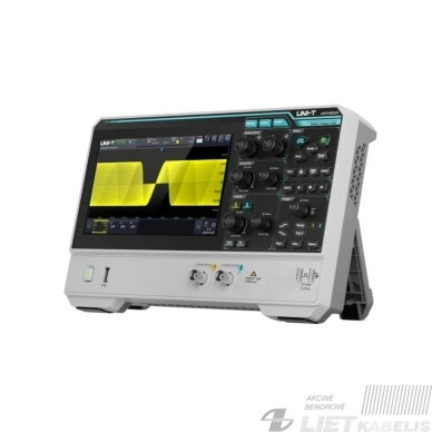Osciloskopas, HD, 2 kanalų, 12bitų, 80Mhz, 1.25 GSa/s, 100 Mpts, 100,000 wfms/s, 7" lietimui jautrus ekranas, UNI-T 1 Osciloskopas, HD, 2 kanalų, 12bitų, 80Mhz, 1.25 GSa/s, 100 Mpts, 100,000 wfms/s, 7" lietimui jautrus ekranas, UNI-T 1