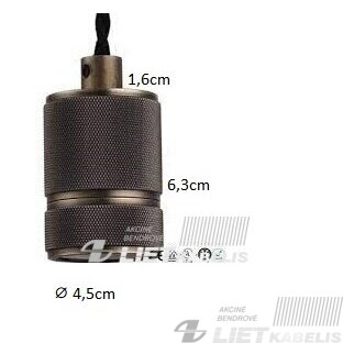 Lempos laikiklis MT10 E27 metalinis RETRO SM 1