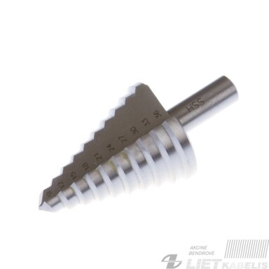 Pakopinis metalo grąžtas, 10 žingsnių, 9-36mm