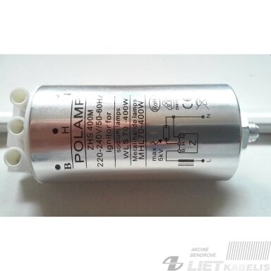 Paleidėjas ZHS 400M 70-400W, 5kV (Ignitorius), POLAMP