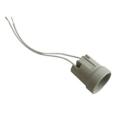 Patronas keramamikinis E27, su laidu 20cm