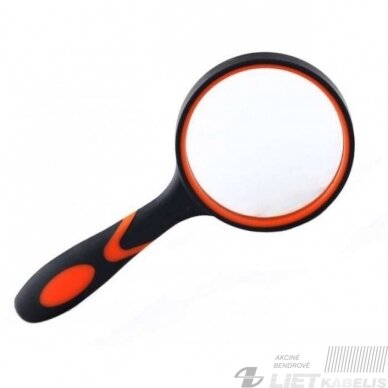 Padidinimo stiklas MGLS65 su gumuota rankena 65mm Padidinimo stiklas MGLS65 su gumuota rankena 65mm