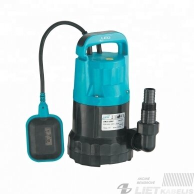 Panardinamas drenažinis siurblys XKS-250P, 220V, LEO Panardinamas drenažinis siurblys XKS-250P, 220V, LEO