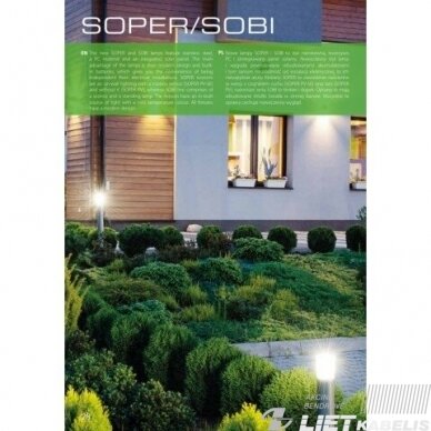 Pastatomas LED šviestuvas su saulės baterija SOBI PV 50, Kanlux 2 Pastatomas LED šviestuvas su saulės baterija SOBI PV 50, Kanlux 2