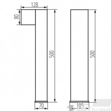 Pastatomas šviestuvas NOVIA 120 D, 1x20W, IP44, Kanlux 3