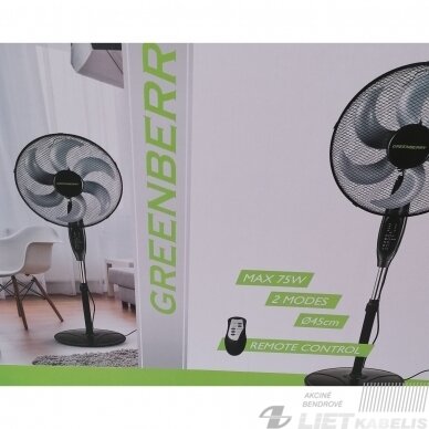 Pastatomas ventiliatorius su nuotolinio valdymo pultu VENETO-45RC-B, Greenberry 3 Pastatomas ventiliatorius su nuotolinio valdymo pultu VENETO-45RC-B, Greenberry 3