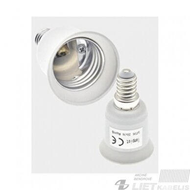 Patronas/perėjimas iš E14 į E27 Patronas/perėjimas iš E14 į E27