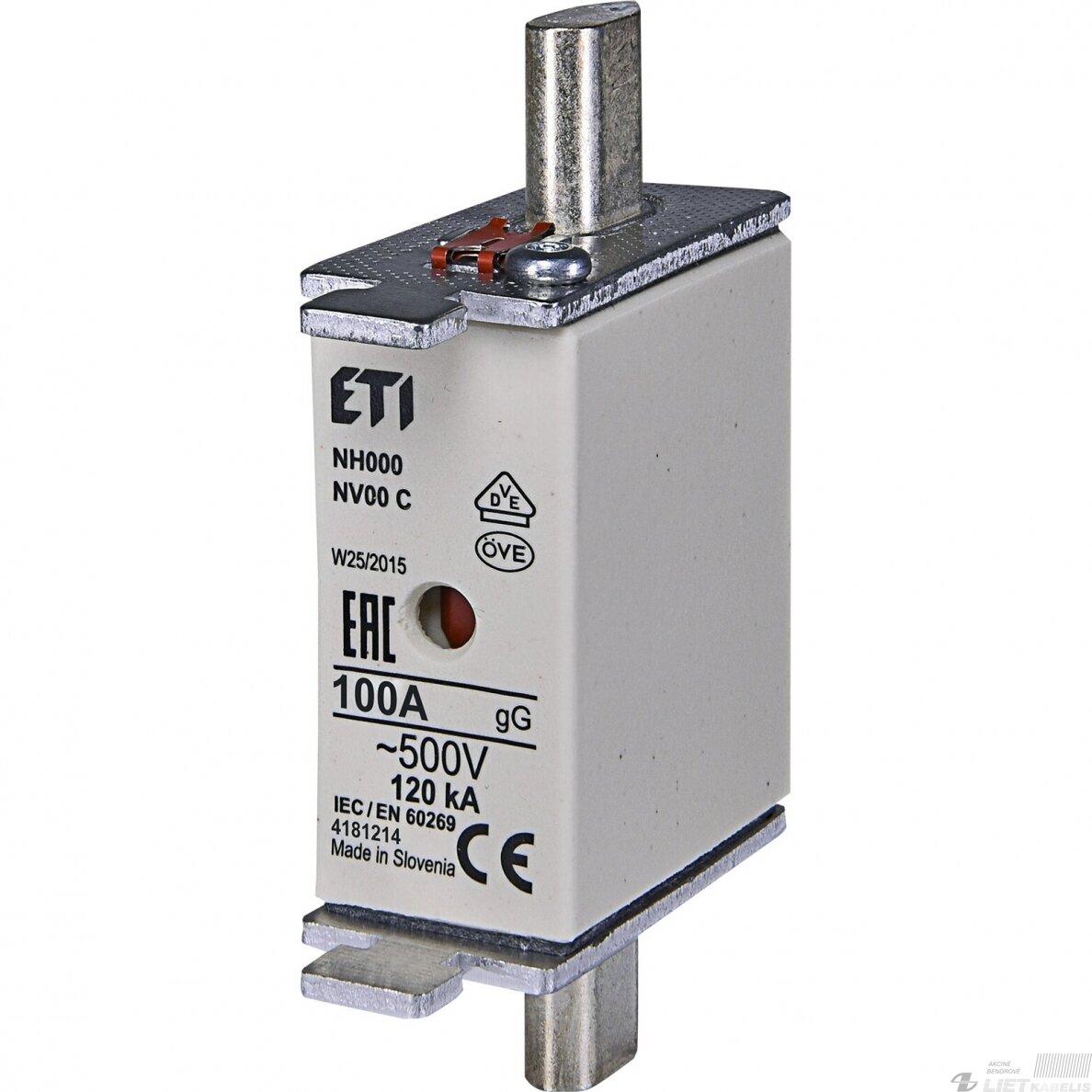 Peilinis saugiklis WT-00C 100A, ETI