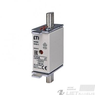 Peilinis saugiklis WT-00/gG 125A, ETI Peilinis saugiklis WT-00/gG 125A, ETI