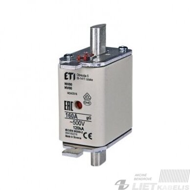 Peilinis saugiklis WT-00/gG 160A, ETI Peilinis saugiklis WT-00/gG 160A, ETI