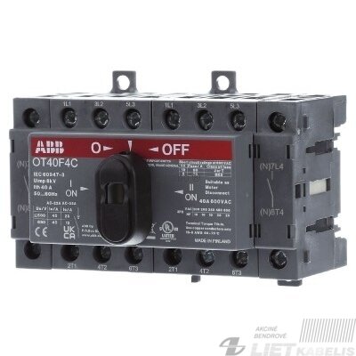 Perjungiklis modulinis 3F/40A 1-0-2 be rankenos OT40F4C, ABB