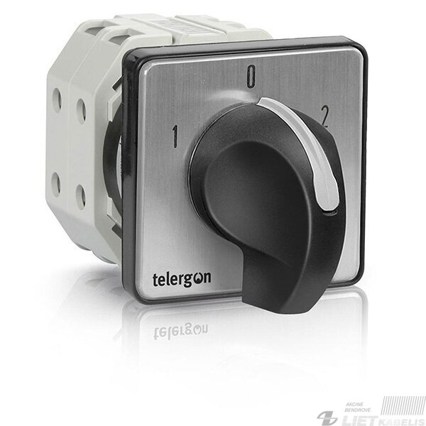 Perjungiklis kumštelinis 3P, 50A, (1-0-2) įleidžiamas, TELERGON Perjungiklis kumštelinis 3P, 50A, (1-0-2) įleidžiamas, TELERGON