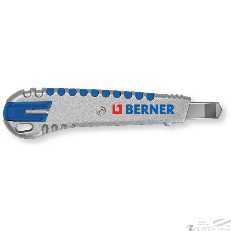 Peilis Blue Line ALU su gumine rankena, 9 mm, Berner Peilis Blue Line ALU su gumine rankena, 9 mm, Berner