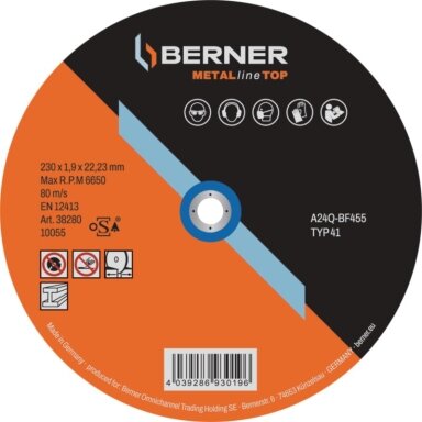 Pjovimo diskas Metalline TOP 125x1.0x22 Berner Pjovimo diskas Metalline TOP 125x1.0x22 Berner