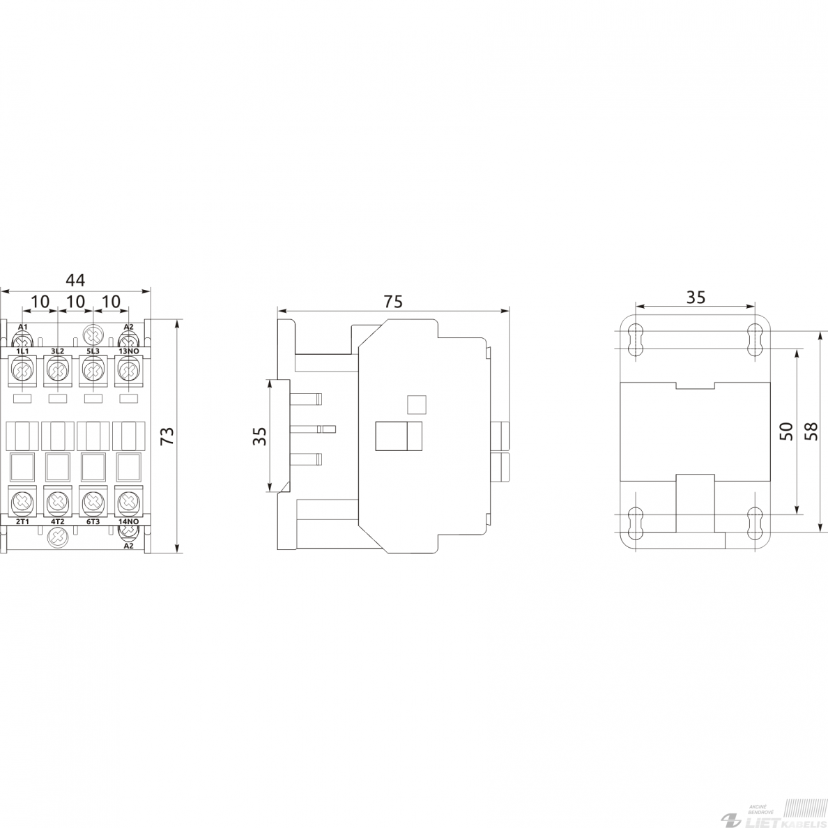 Pramoninis magnetinis kontaktorius FC1 6A, 7,5KV, 230V , PF 1 Pramoninis magnetinis kontaktorius FC1 6A, 7,5KV, 230V , PF 1