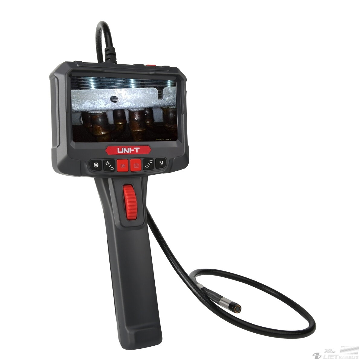 Profesionalus boroskopas su 360° sukinėjamu galu, 5.0", 70°, 8mm, 3m, CMOS, IP67, 32GB, UNI-T Profesionalus boroskopas su 360° sukinėjamu galu, 5.0", 70°, 8mm, 3m, CMOS, IP67, 32GB, UNI-T