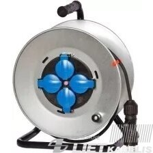 Prailgintuvas su metaline rite 4 vietų, 3x1,5mm² 40m guma, IP44, F - ELEKTRO