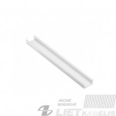 Profilis aliuminis pridedamas LED juostoms GLAX mini baltas, 2m