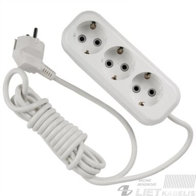 Prailgintojas 3vietų 3m, 3x1,5mm, BELLIGHT