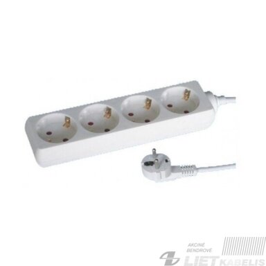Prailgintojas 4 vietų su įžeminimu 1,5m, 3x1,5mm², VPB