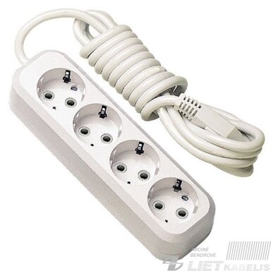 Prailgintojas 4vietų 3m, 3x1,5mm, BELLIGHT