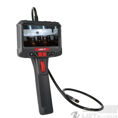 Profesionalus boroskopas su 360° sukinėjamu galu, 5.0", 70°, 8mm, 3m, CMOS, IP67, 32GB, UNI-T