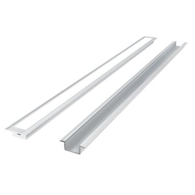 LED profilis anoduotas su dangteliu laikikliu ir akle, įleidžiamas 2m, LEDLine