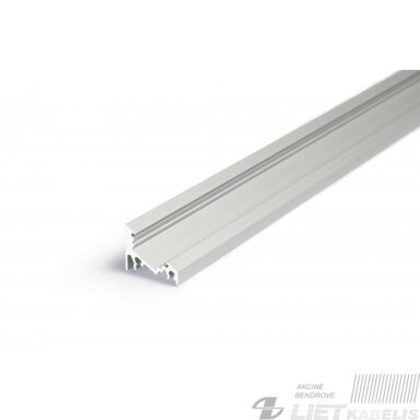 Profilis LED juostoms, aliuminis, anoduotas SURFACE10 Profilis LED juostoms, aliuminis, anoduotas SURFACE10