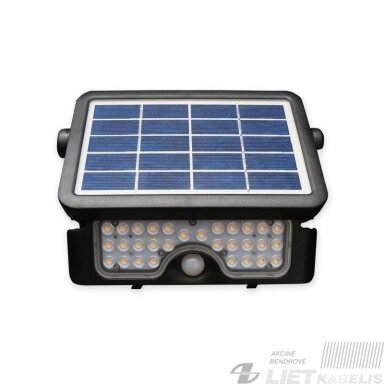 Prožektorius, LED 5W, 4000K, 500lm saulės baterija ir judesio davikliu, LEDline Prožektorius, LED 5W, 4000K, 500lm saulės baterija ir judesio davikliu, LEDline