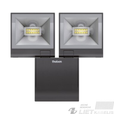 Prožektorius LED theLEDA S20 BK 20W, 4000K, 1680LM, IP55, juodas su judesio davikliu , THEBEN Prožektorius LED theLEDA S20 BK 20W, 4000K, 1680LM, IP55, juodas su judesio davikliu , THEBEN